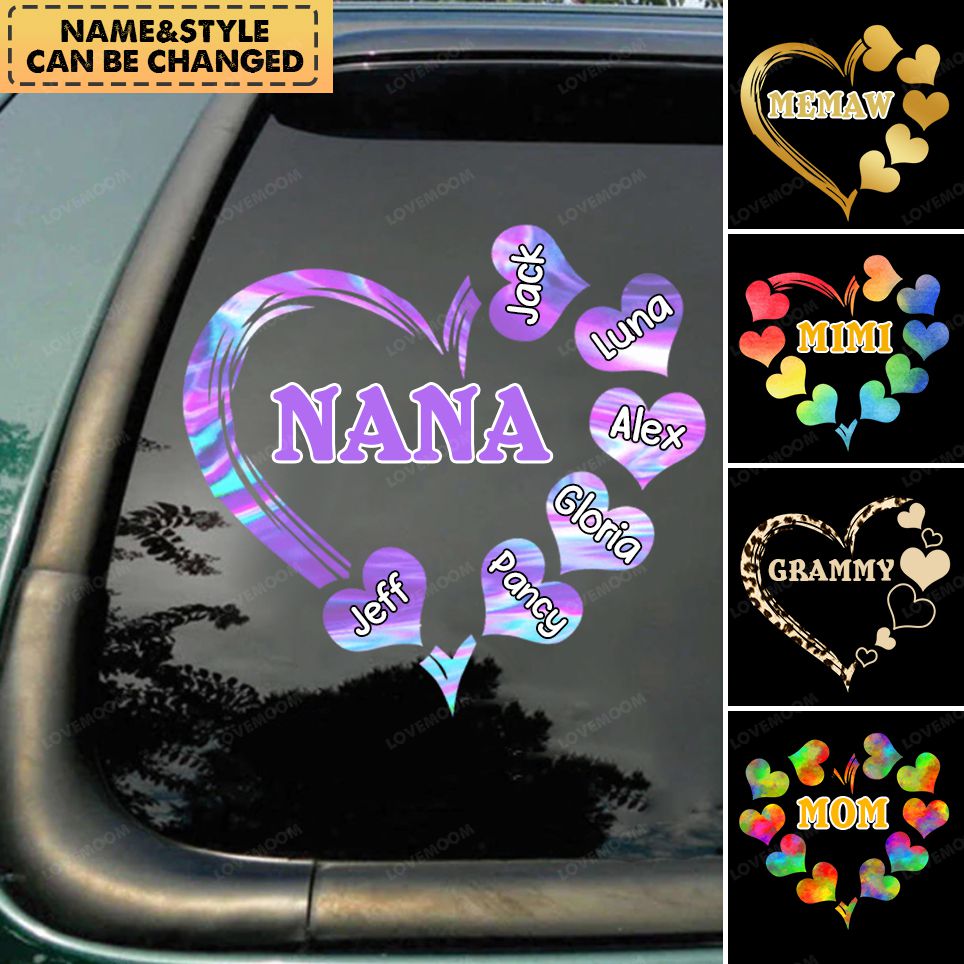 Personalized Grandma Mom Sweet Heart Decal