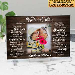 We're a Team Custom Photo Gift For Couple Personalized Acrylic Plaque