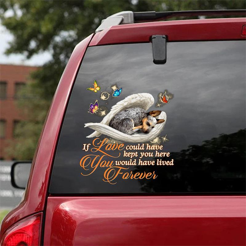 heeler Sleeping Angel Lived Forever Decal