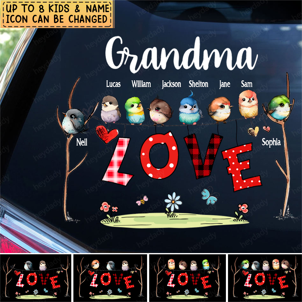 Personalized Gift Grandma's Love Decal