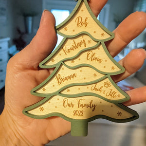 Personalized Christmas tree Family Ornament Christmas Gift