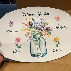 My Grandma's Garden - Family Personalized Custom Platter