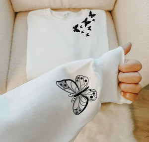 Personalized Grandma/Mom Kids Butterfly Sweatshirt