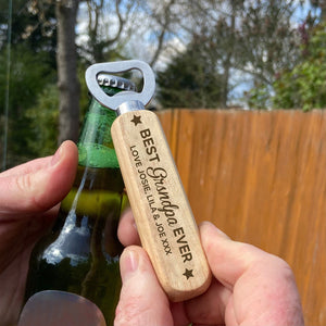 Best Dad/Grandpa Ever-Personalizzzed Wooden Bottle Opener