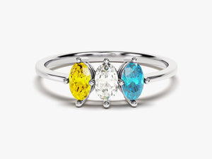 Personalized Birthstones Ring For Grandmas And Moms