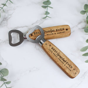 Best Dad/Grandpa Ever-Personalizzzed Wooden Bottle Opener