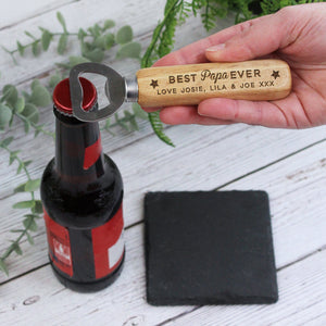 Best Dad/Grandpa Ever-Personalizzzed Wooden Bottle Opener