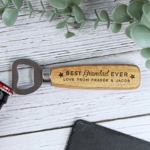 Best Dad/Grandpa Ever-Personalizzzed Wooden Bottle Opener