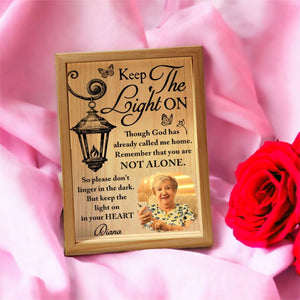 Keep The Light On - Personalized Photo Frame Light Box