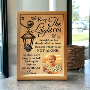 Keep The Light On - Personalized Photo Frame Light Box