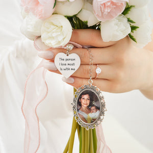 Personalized Photo Charm for Bridal Memorial Bouquet Charm Pendant