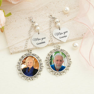 Personalized Photo Charm for Bridal Memorial Bouquet Charm Pendant