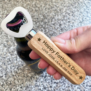 Best Dad/Grandpa Ever-Personalizzzed Wooden Bottle Opener