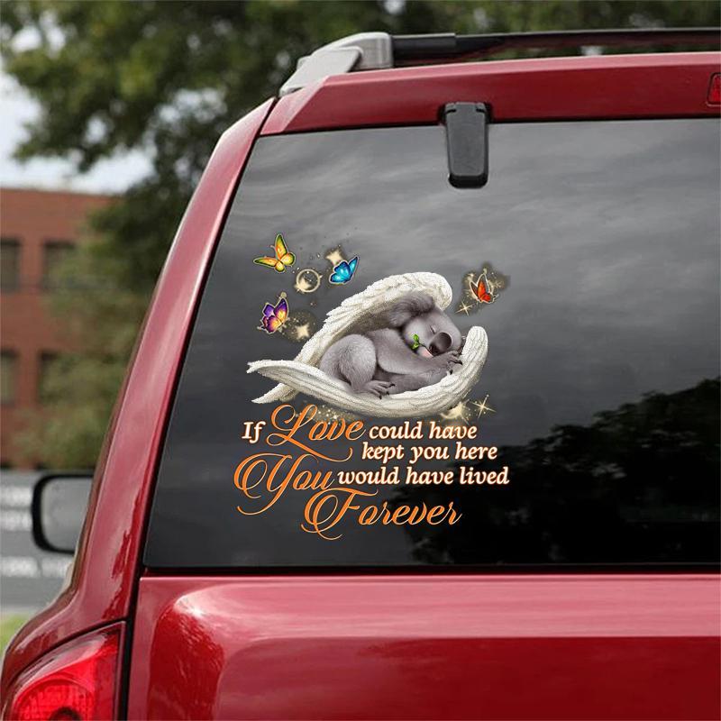 koala Sleeping Angel Lived Forever Decal