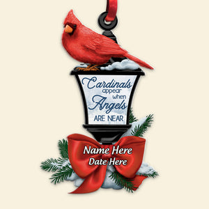 Personalized Heaven Cardinals Christmas Ornament