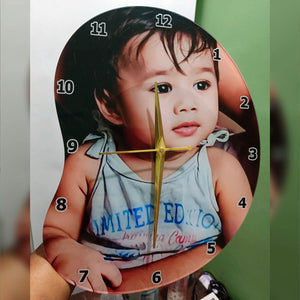 Personalized Photo Acrylic Hanging Wall Clock Gift For Family