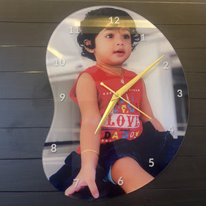 Personalized Photo Acrylic Hanging Wall Clock Gift For Family