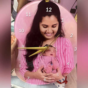 Personalized Photo Acrylic Hanging Wall Clock Gift For Family