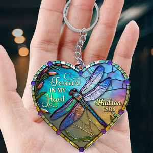 Personalized Memorial Gift I'm Always With You Heart Acrylic Keychain