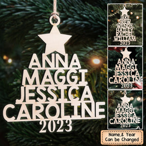 Personalized Family Name Wooden Ornament