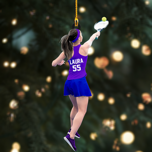 Personalized Tennis Player Christmas Ornament-Great Gift Idea For Tennis Lovers