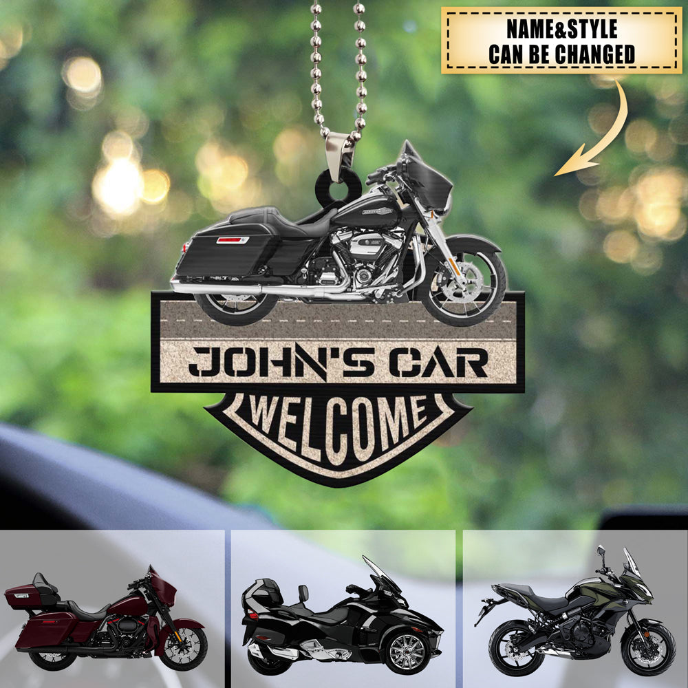 PERSONALIZED MOTORCYCLE STREET GLIDE CAR ORNAMENT GIFTS IDEAS