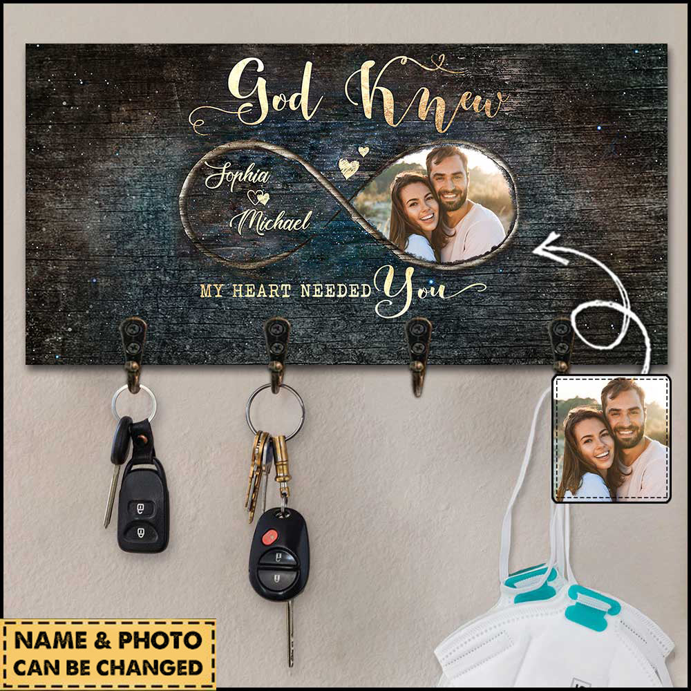 Personalized Gift For Married Couple, Personalised Gifts For Her For Couples God Knew My Heart Needed You Key Hanger