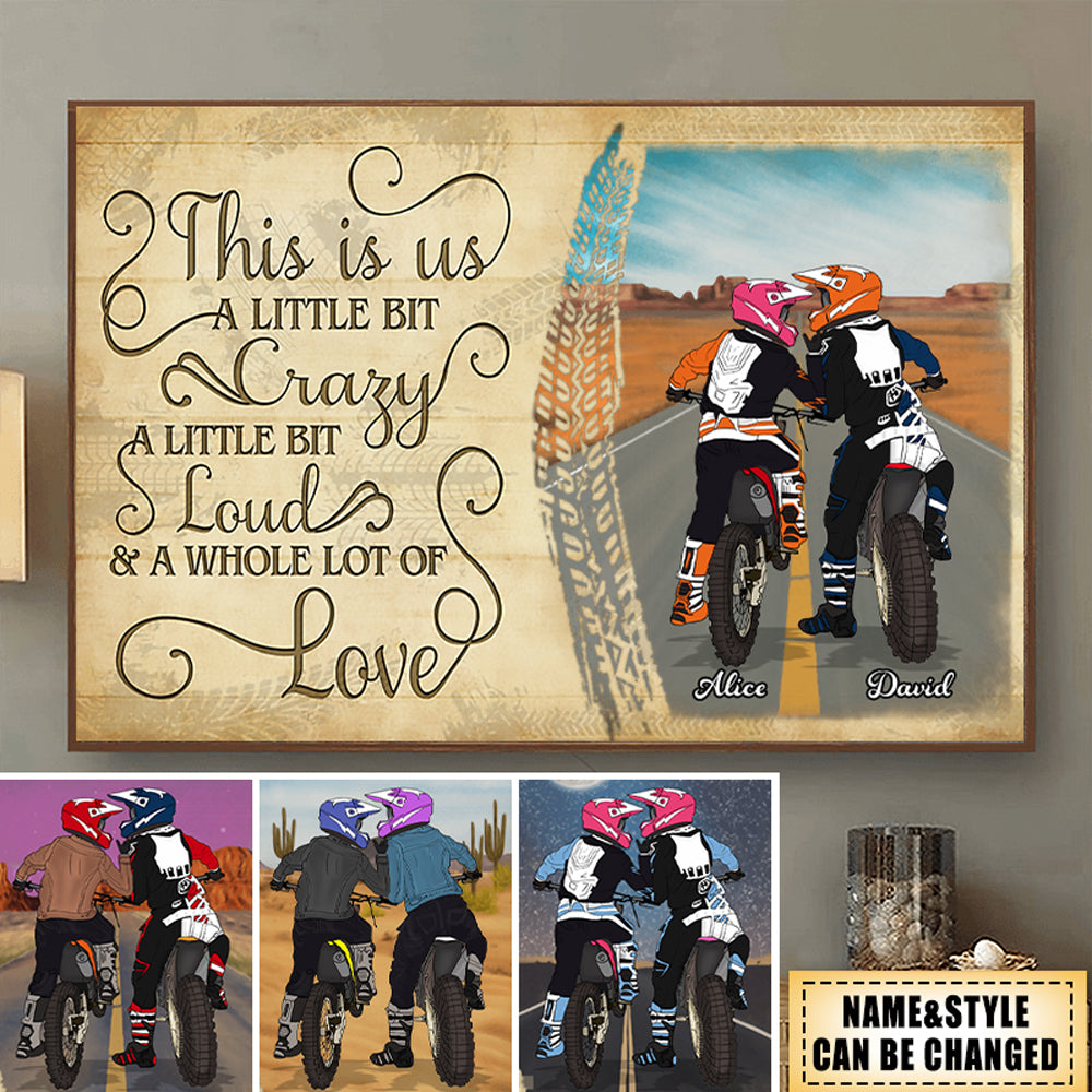 Dirt Bike Couple Custom Poster This Is Us Personalized Gift