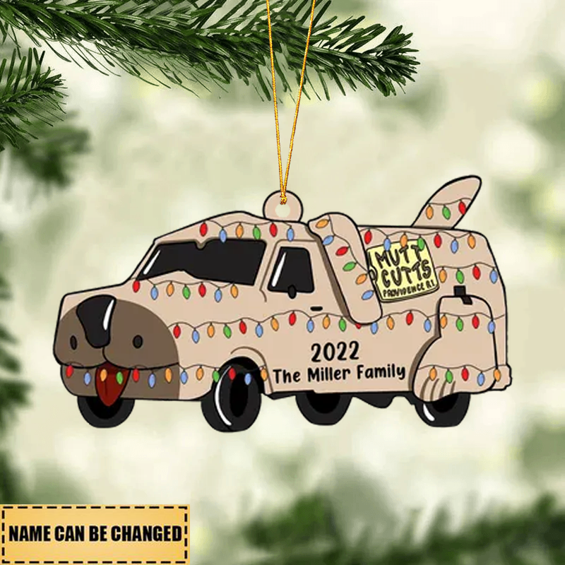 Personalized Van Shape Ornament, Christmas Tree Decor