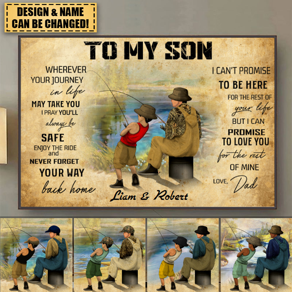 Custom Personalized Fishing Poster, custom Name Appearance & Landscape -  faceworm