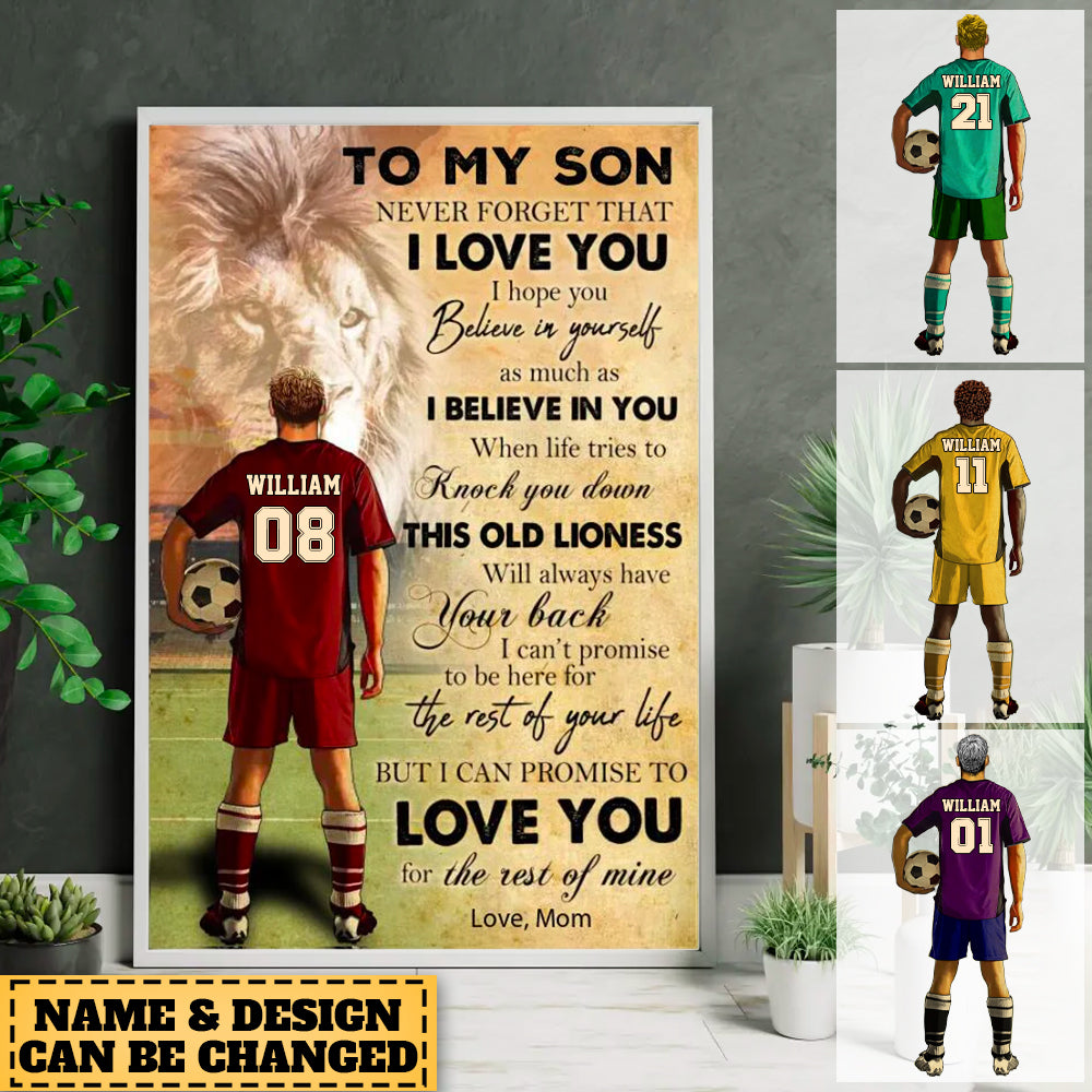 Custom Personalized Soccer Poster, Gifts For Soccer Players, Sport Gifts For Son, Soccer Lover Gifts