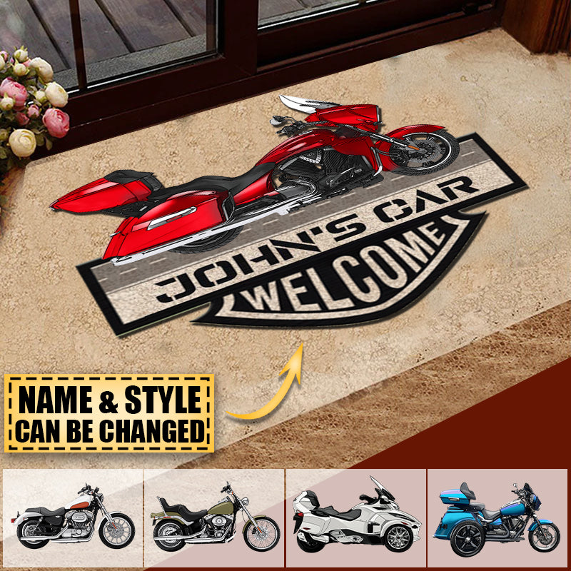 Personalized Motorcycle Custom Shape Rubber Doormat