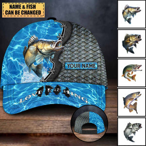 Fishing Water Fish Skin Pattern Personalized Cap