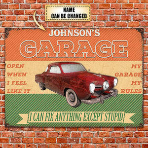 I Can Fix Anything Gift for Male - Auto Mechanic Garage Sign - Personalized Custom Classic Metal Signs