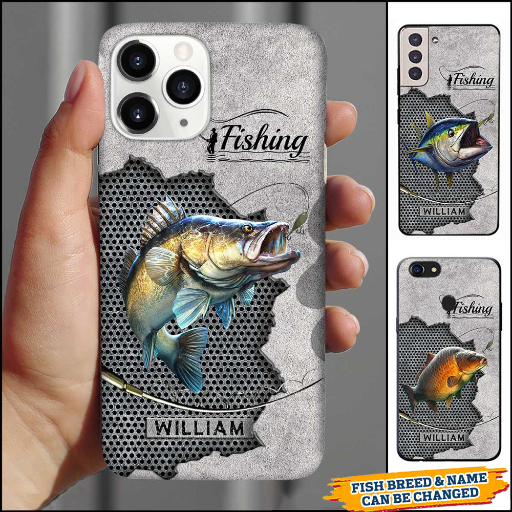 Personalized Fishing Custom Name Phone Case