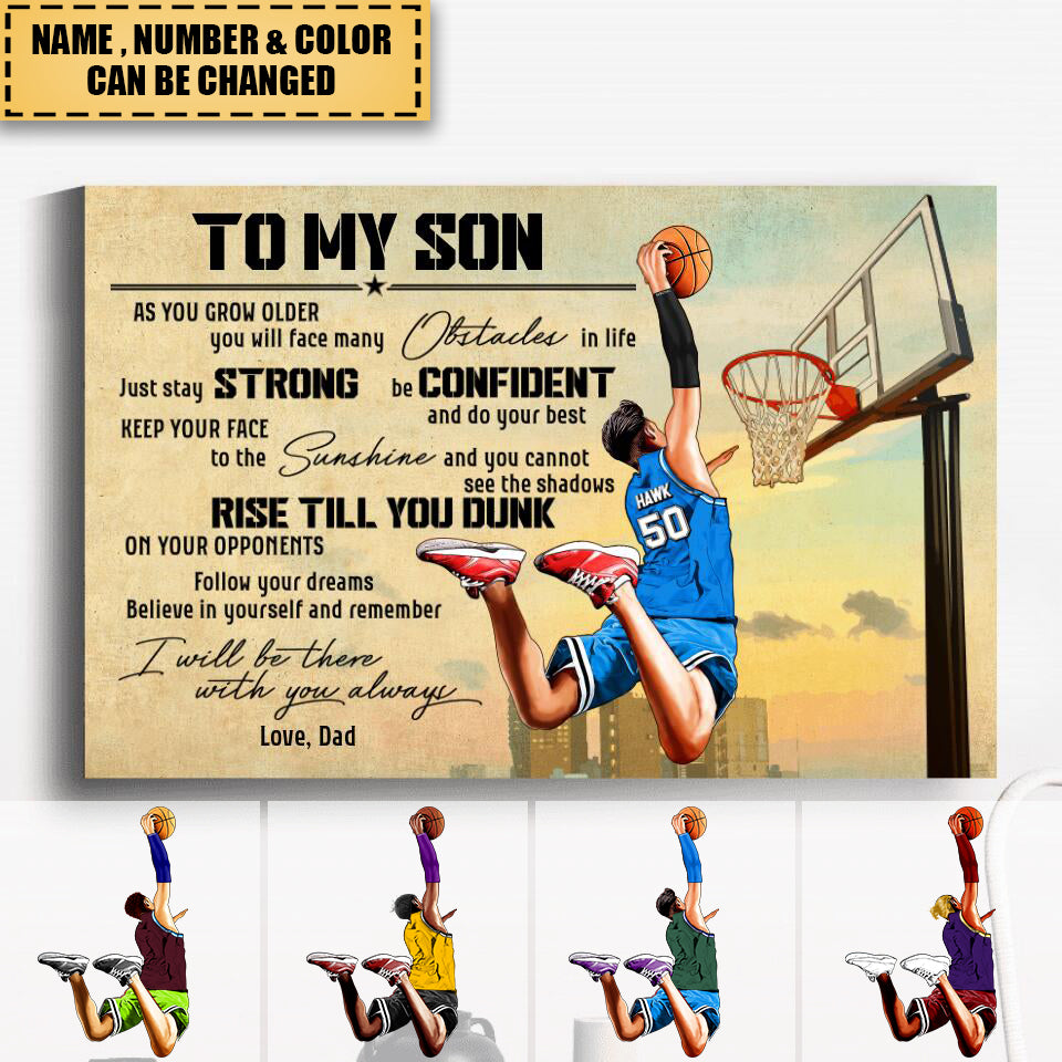 Custom Personalized Basketball Poster,Vintage Style, Sport Gifts For Son, Gifts For Basketball Son, Basketball Lover Gifts, Personalized Basketball Gifts, Gift For A Basketball Player With Custom Name, Number & Appearance