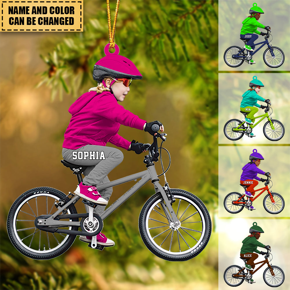 Custom Personalized Bicycle Ornament-Christmas Gift For Children