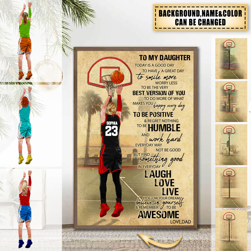 Custom Personalized Basketball Poster, Basketball Lover Gifts, Personalized Basketball Gifts