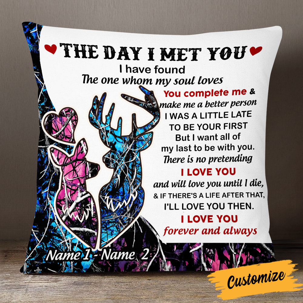 Hunting Deer Couple Pillow