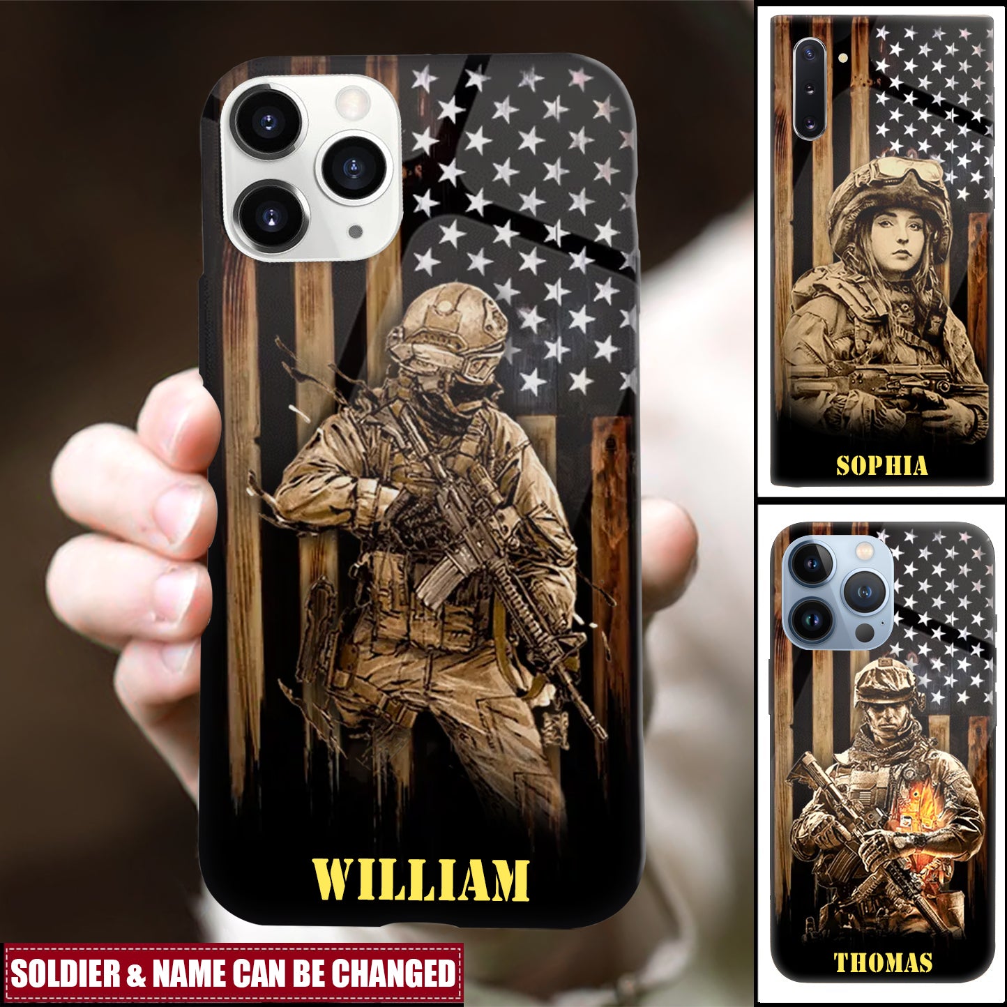 Custom Personalized Veteran Phone Case - Gift Idea For Veteran/ Soldier - Case