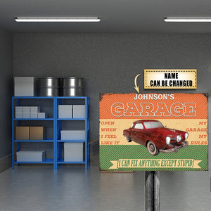 I Can Fix Anything Gift for Male - Auto Mechanic Garage Sign - Personalized Custom Classic Metal Signs