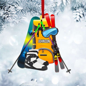 Skiing Tool - Personalized Christmas Ornament