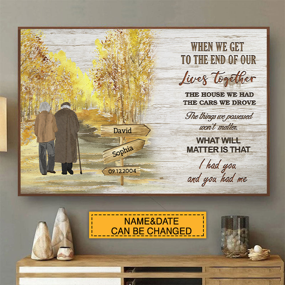 Couple - I Had You And You Had Me - Personalized Poster