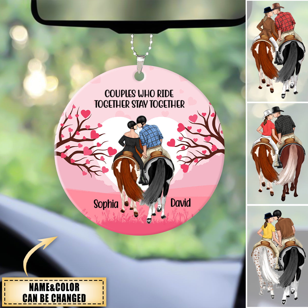 Couples Who Ride Together Stay Together - Personalized Ornament For Horse Couples, Horseback Riding Lovers