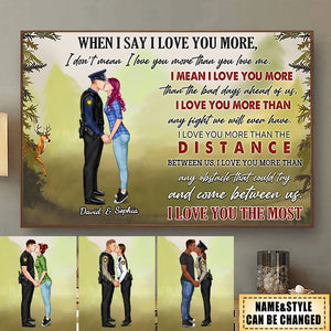 It's A Beautiful Day To Save Lives - Personalized  Couple Poster For Soldier,Firefighter, EMS, Nurse, Police Officer