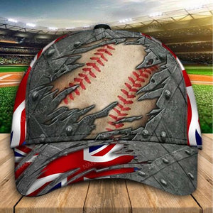 Personalized Baseball Crack Flag Classic Cap