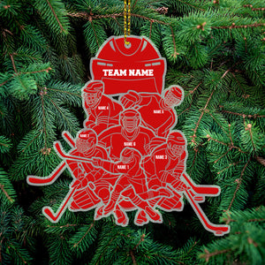 Hockey Team - Personalized Christmas Ornament - Gift For Ice Hockey Players, Team