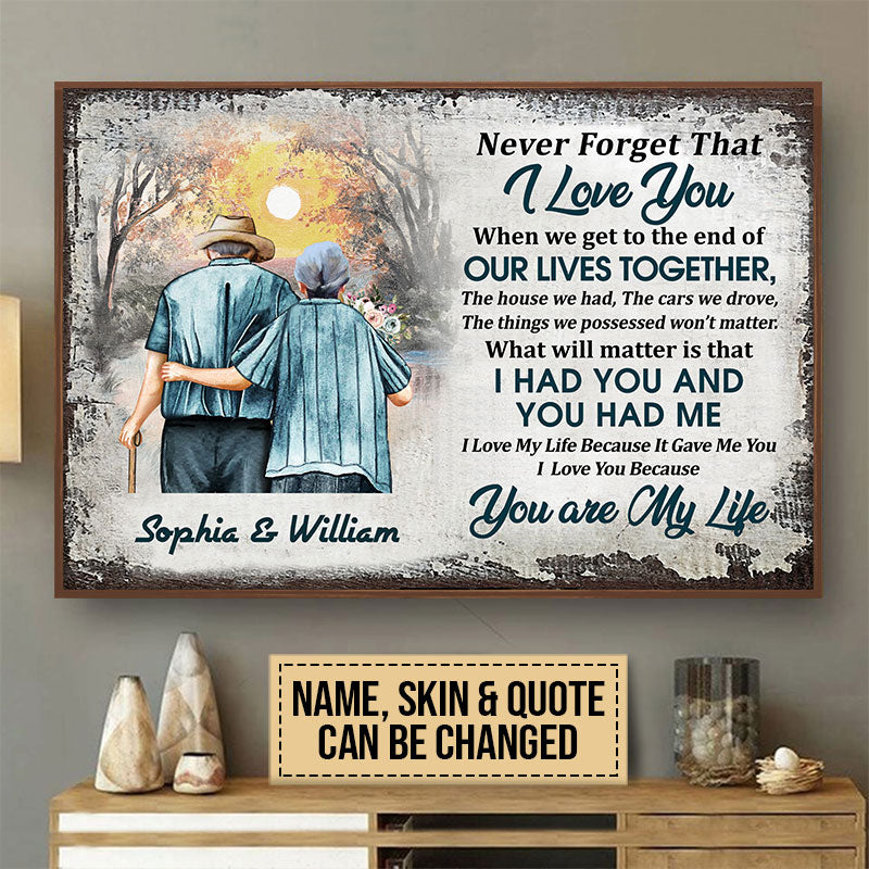 Personalized Family Old Couple Custom Poster