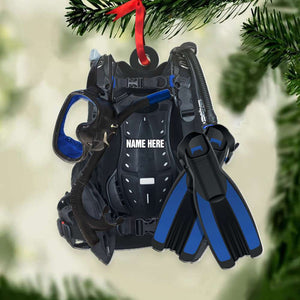 Scuba Diving Scuba Gear - Personalized Christmas Ornament