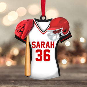 Softball Clothes And Equipment - Personalized Christmas Ornament - Gift For Softball Player